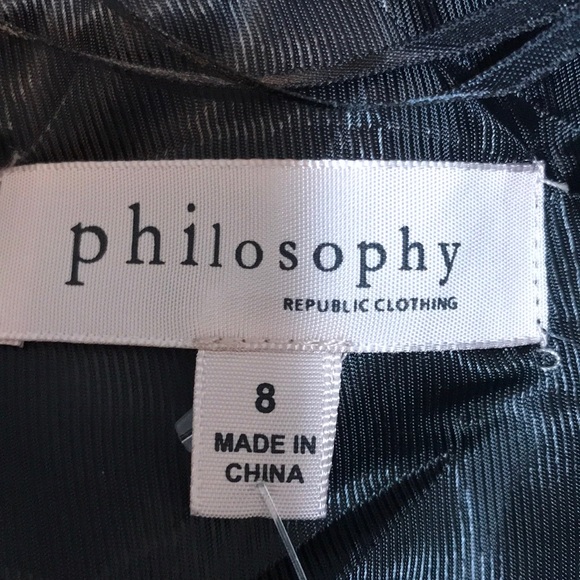 Philosophy Black Notch Point Blazer Sz 8 NWT - Picture 12 of 14